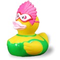 Badeente Maskenball - pinke Feder Badeente Maskenball - pinke Feder
