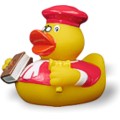 Badeente Richi Richter rot Badeente Richi Richter rot