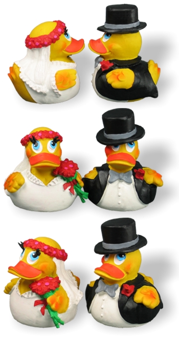 Badeenten Brautpaar - Set