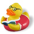 Badeente Leseratte Badeente Leseratte