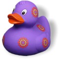 Badeente Flower Power lila Badeente Flower Power lila