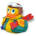 Badeente Ski-Duck mit Helm Badeente Ski-Duck mit Helm