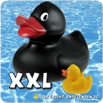 Badeente Gigant XXL schwarz